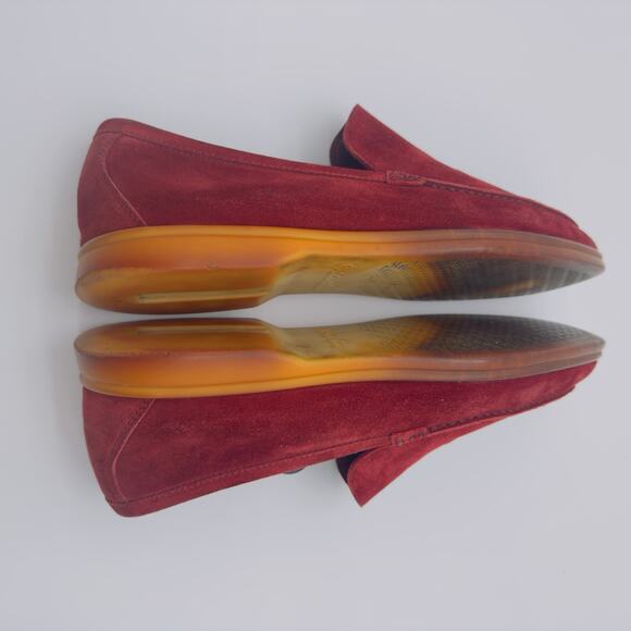 Loro Piana Summer Walk Men's Dried Red Suede Loafers Size 42/9 - Picture 7 of 14